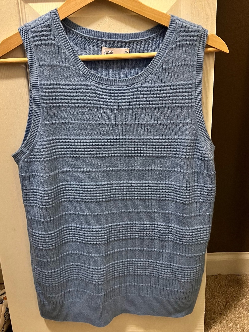 Croft & Barrow Early 2000s Sky Blue Sweater Vest Size Petite M